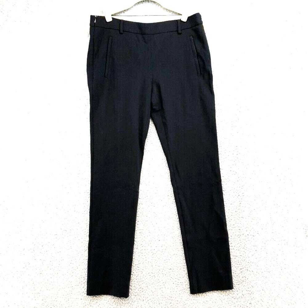 Sportmax Dress Pants Womens 10 Black Flat Front Side Zip Business Office Teacher